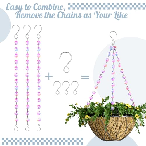 Landical 9 Pack 12 Inch Suncatcher Hanging Chain for Plants, Pink - color: Pink