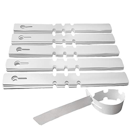 BEADNOVA Tree Tags Plastic Plant Labels Wrap Around Hanging Tags Tree Markers Signs Nursery Labels for Plants Garden (120Pcs, White) - size: 8.3*0.8 inches