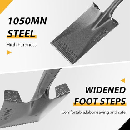 Sharp Blade Garden Spade Shovel Flat Spades for Gardening and Edging - style: Contemporary
