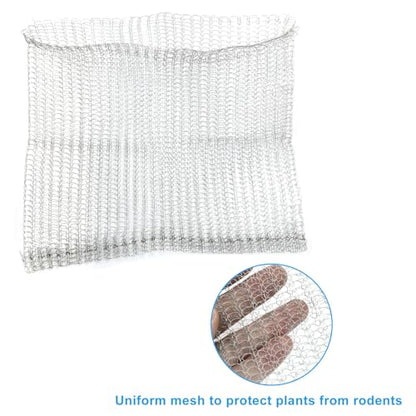 3Pcs Root Guard Gopher Baskets 15 Gallon, Vole Wire Baskets Stainless Knitted Mesh Bags for Plants, Trees, Flowers Protection - size: 15 Gallon