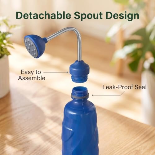 Watering Can for Seedlings, 15oz Plant Watering Can, Indoor Plant Watering Can, Flower Watering Can, Small Watering Can for Houseplants, Garden Flowers, Succulents(Blue) - color: Blue