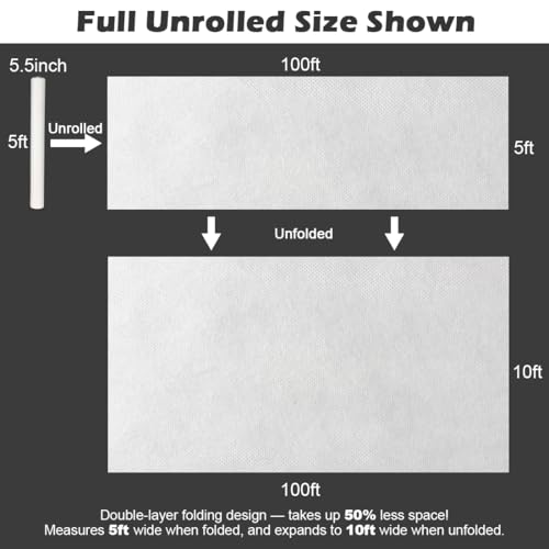 Frost Blanket for Outdoor Plants, Plant Covers Freeze Protection 10x100 Ft - size: 10 x 100Ft