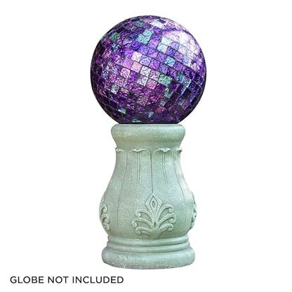 Alpine Corporation 12" Tall Indoor/Outdoor Roman Column Gazing Globe Display Stand - size: 8"L x 8"W x 12"H (1 Unit)