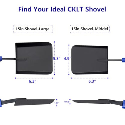 15in Fireplace Ash Shovel Wider Head Manganese Steel - size: 15 inches Large