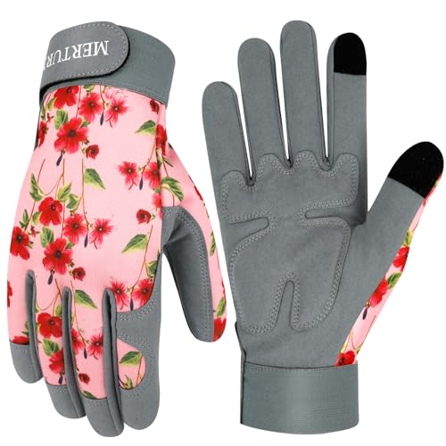 Gardening Gloves for Women Tough Leather Thorn Proof Gardening Gloves Work Gloves for Women - color: Colorb