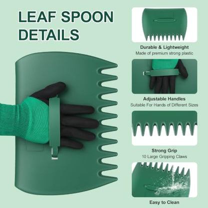 1 Pack 72 Gallon Reusable Yard Waste Bag + 1 Pair of Leaf Scoops