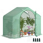 Outsunny 6' x 3' x 5' Portable Walk-in Greenhouse with PE Cover Green - style: PE