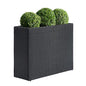 SUNNYPARK Large Rectangular Planter for Outdoor Rattan Block Box 32x11x24'' - color: Black