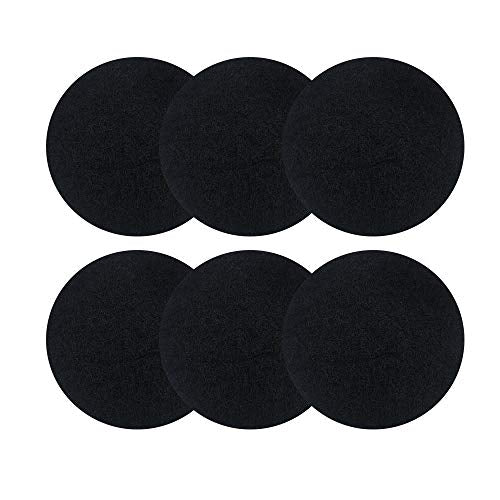 6.7" Charcoal Filters for Kitchen Compost Bins, 0.4" Thickness, 6 Pack