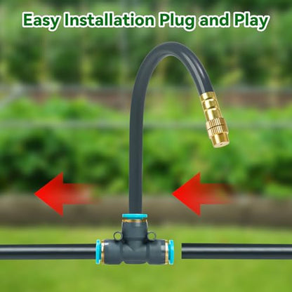 360°Adjustable Drip Irrigation System,100FT Irrigation System for Garden - size: 100FT