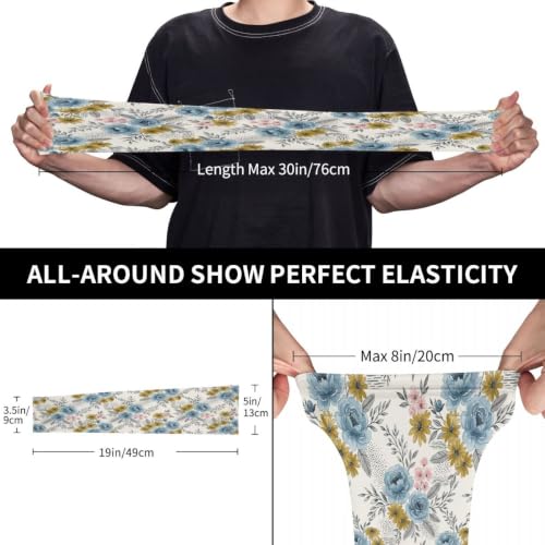Bulldog Cooling Arm Sleeves Sunscreen Arm Cover With Thumb Hole - color: Floral Pattern