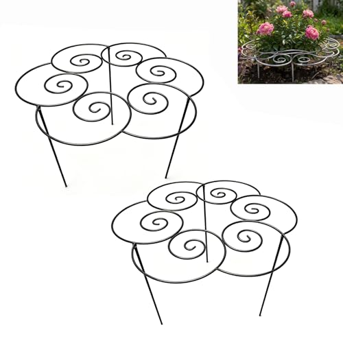 Metal Cloud-Shaped Plant Support Pole, Decorative Garden Bracket, Suitable for Climbing Plants, Peonies, Dahlias, and Other Flowers; Ideal for Decorating courtyards, lawns, and patios (2 Medium) - size: 2 Medium