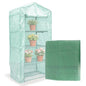 4 Tier Mini Greenhouse Replacement Cover 63×27.2×19.3in, Frame Not Included - color: Green-63" x 27.2" x 19.3"(PE)
