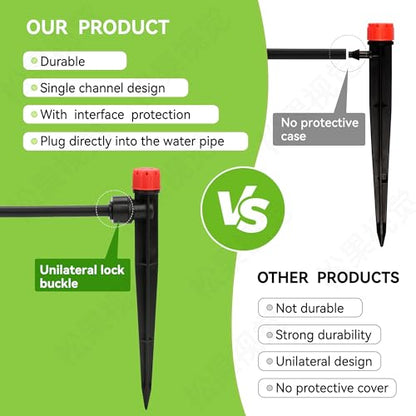 Vatony 20PCS Plant Self Watering Insert Spikes Device, Automatic Water Control System with Adjustable Drip Irrigation, Plastic, Special Feature: Automatic Watering (Red) - color: Red