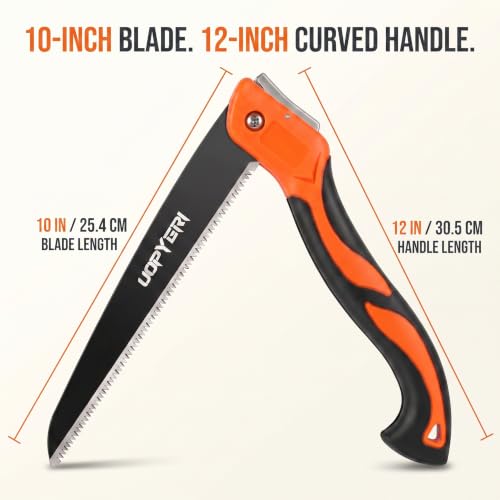 10-Inch Folding Pruning Saw, SK5 Blade, Triple-Cut Teeth for Branch Cutting - size: 10 Inch