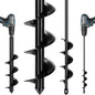 Auger Drill Bit for Planting 2 Pack 1.6" x 16" & 3.5" x 16" Set - size: 1.6x16+3.5x16 inch