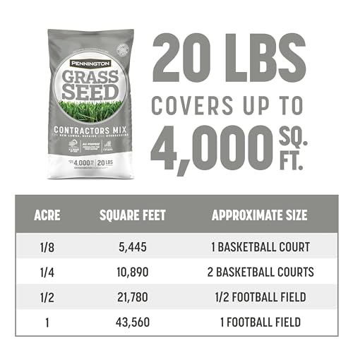 Pennington Contractors Central Grass Seed Mix, 20 lb - size: 20 LB