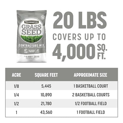 Pennington Contractors Central Grass Seed Mix, 20 lb - size: 20 LB