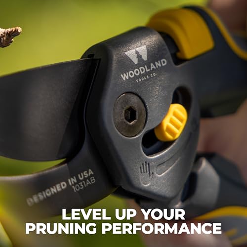 Woodland Tools Co. Super Duty Bypass Pruning Shears – 3/4" Cut Capacity, Gear-Driven Cutting System, High Carbon Steel Blade, Internal Spring, Adjustable Grip, Garden Pruner for Thick Stems and Shrubs - style: Super Duty Pruner