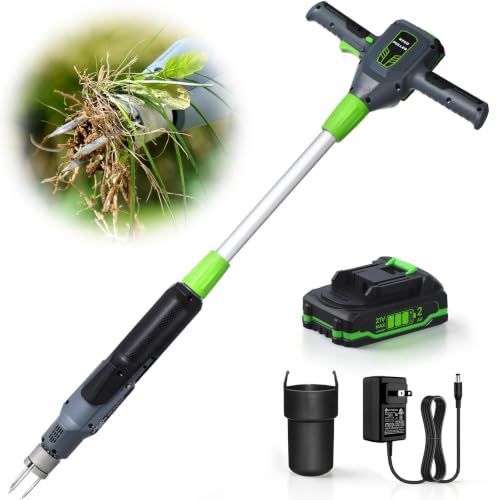 Weed Puller Tool, 21V Powerful Garden Tools Electric Weeding Tool - color: Green
