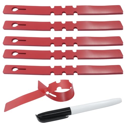 200Pcs Red Wrap Around Tree Tags Plastic Plant Labels - color: Red