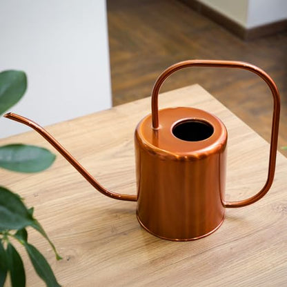 Plexon Rose Gold Metal Watering Can Indoor Plants, 54 oz Stainless Steel Long Spout Watering Can Outdoor House Plant Flower, Garden - color: Rose Gold, 54 Oz