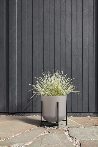 Veradek Mason Series Raised Lima Planter - Round Planter with Stand - color: Gray, size: 15 inch - 2 Pack