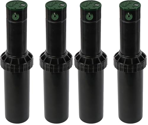 Orbit Watermaster 55461 Voyager 4-Inch Adjustable Pop-Up Gear Drive Sprinkler Head, Black, 2 Count (Pack of 2) - size: 4-Pack, style: Hard Cap