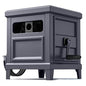 Garden Hose Reel Hideaway, Heavy Duty Metal Hose Reel Box Holds 125FT x 5/8" Hose, Steel Hose Storage Box with Manual Crank, Hose Guide and Leak-Proof Aluminum Connections, Stable 4-Leg Base - color: Dark Gray