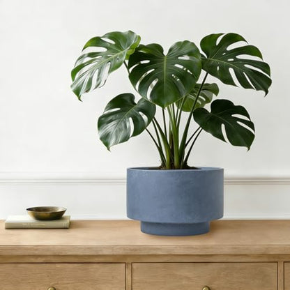 Succulent Pots, 8"+6" Plant Pots, Ceramic Planters for Indoor Plants - color: Blue
