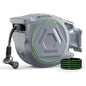 Etoolab Retractable Garden Hose Reel 100+6.6ft x 5/8 in with 9 Spray Nozzle - color: Grey
