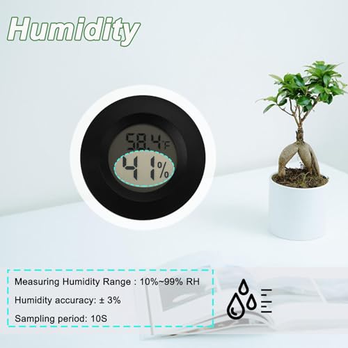Serundo Auto Digital Hygrometer Thermometer Indoor/Outdoor Hygrometer 4PC