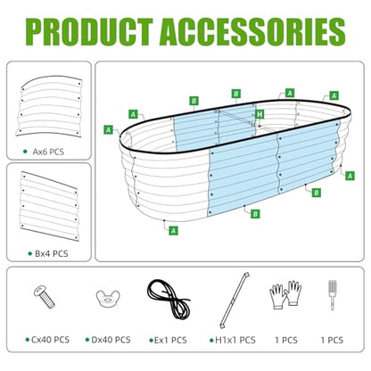 SnugNiture Raised Garden Bed Outdoor 4x2x1ft, 2 Pack - color: White