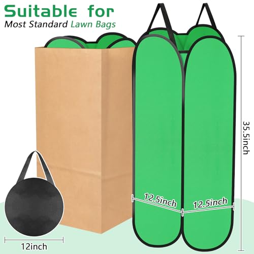 2 Pack Leaf Bag Holder, Pop Up Leaf Bag Chute for Easy Leaves Collecting