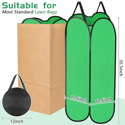 2 Pack Leaf Bag Holder, Pop Up Leaf Bag Chute for Easy Leaves Collecting