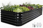 5 in 1 Galvanized Raised Garden Bed, 8x3x1.4ft, Grey - color: Gray, size: 8x3x1.4ft (1pack)