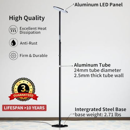 chiphy 69" Grow Lights, 40W Full Spectrum Plant Light for Indoor Plants - color: 2300-6500K, 4/8/12 Timer, Remote