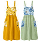 Cotton Linen Apron Cross Back Apron for Women with Pockets Pinafore Dress - color: 2 Pack-white+yellow