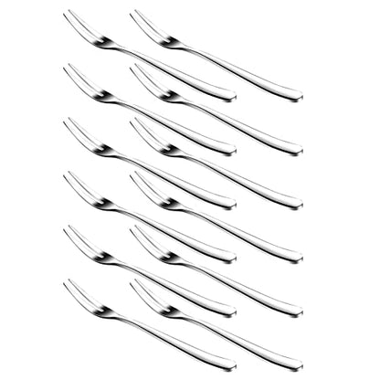 WARMBUY Small Stainless Steel Forks for Appetizer Dessert Party, Set of 12
