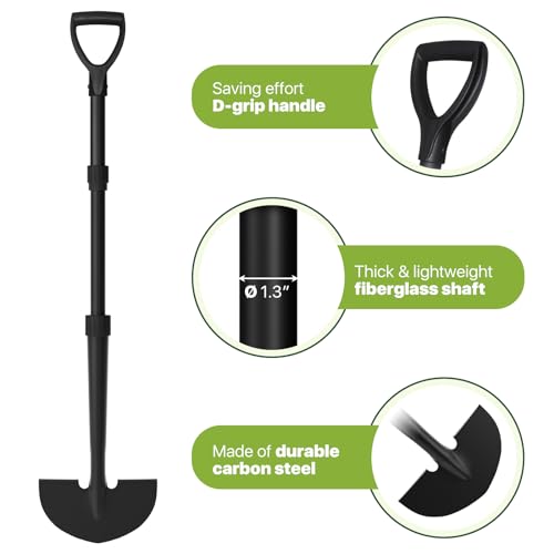 Edger Lawn Tool, Manual Half Moon Edger for Garden Border, Hand Lawn Edging Tool with D-Grip, 41-inch Long Handle Lawn Edger for Grass, Sidewalk, Yard