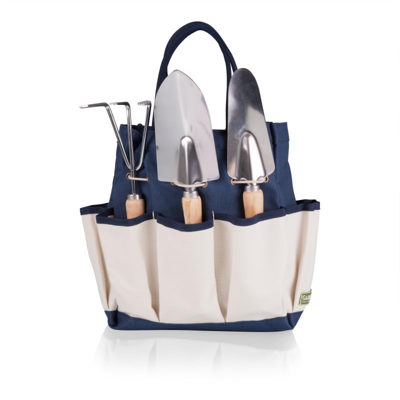 Picnic TIME Disney Mickey Mouse & Minnie Mouse Garden Bag with Tool Set, Garden Tool Organizer Bag, Gardening Tools Gifts for Women and Men, (Navy Blue with Beige Accents) - color: Disney Mickey Mouse & Minnie Mouse - Navy Blue with Beige Accents
