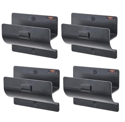 Ladder Hanger Set of 4 for Garage Wall - Black Heavy Duty Utility Hook - color: Black, size: Pack of 4 Hooks