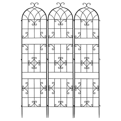 unho Metal 86.6 * 18.7" Garden Trellis 3-Packs for Climbing Plants - size: 3PCS Model② 86.6"x18.7"