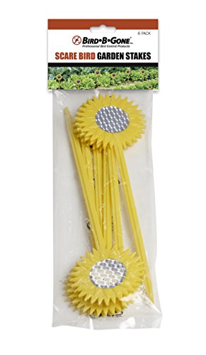 Bird B Gone Scare Bird Garden Sunflower Stakes, 6-Pack