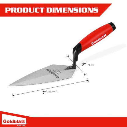 Goldblatt 7"X3" Pro One-Piece Forged Pointing Trowel - size: 7"X3"