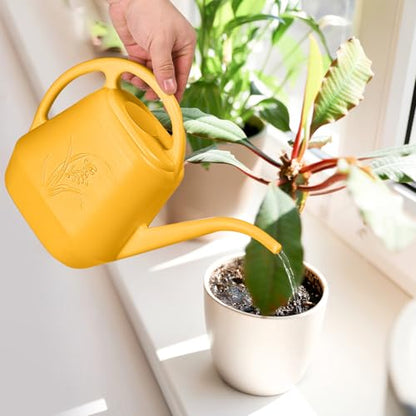 Watering Can - for Home Plant Garden - 1 Gallon - Orange - color: Orange
