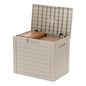 IRIS USA 35 Gallon Outdoor Deck Box, Lockable, Weather-Resistant, Beige - color: Beige