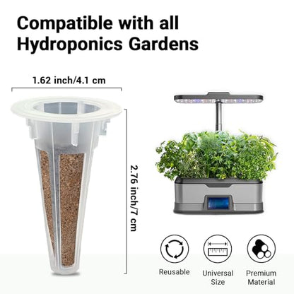 Assorted Seed Pods for All Hydroponics Growing Systems, 8 Pods with 600+ Seeds of Romaine, Basil, Cherry Tomato, Cucumber, Cayenne Pepper and Lavender - style: Assorted