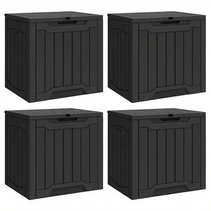 YITAHOME 31 Gallon Deck Boxes Set of 4 - color: Black, size: 31 Gallon 4pcs