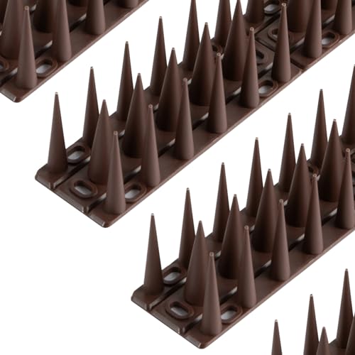 OFFO Bird Spikes, Keep Birds Pigeon Woodpecker Away Device Outdoor, Covers 8.4 Feet(2.6m), Brown - color: Brown, size: 8.4 Feet